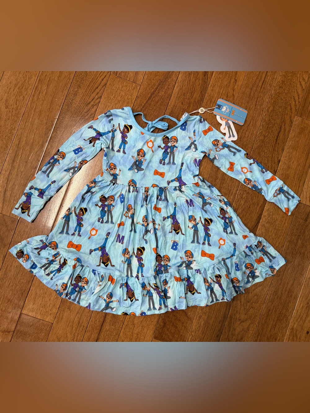 NWT Bum & Roses Blippi and Meekah Adventure Long Sleeve Twirl Dress Size 4T